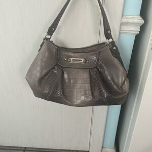 Nine West Gray Shoulder Bag with Textured Slouchy Design